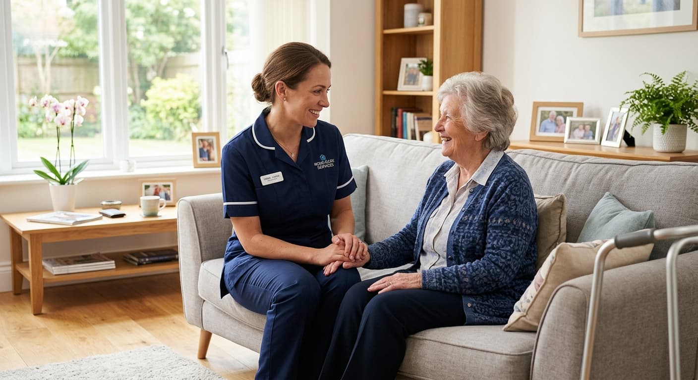Compassionate healthcare provider and elderly patient