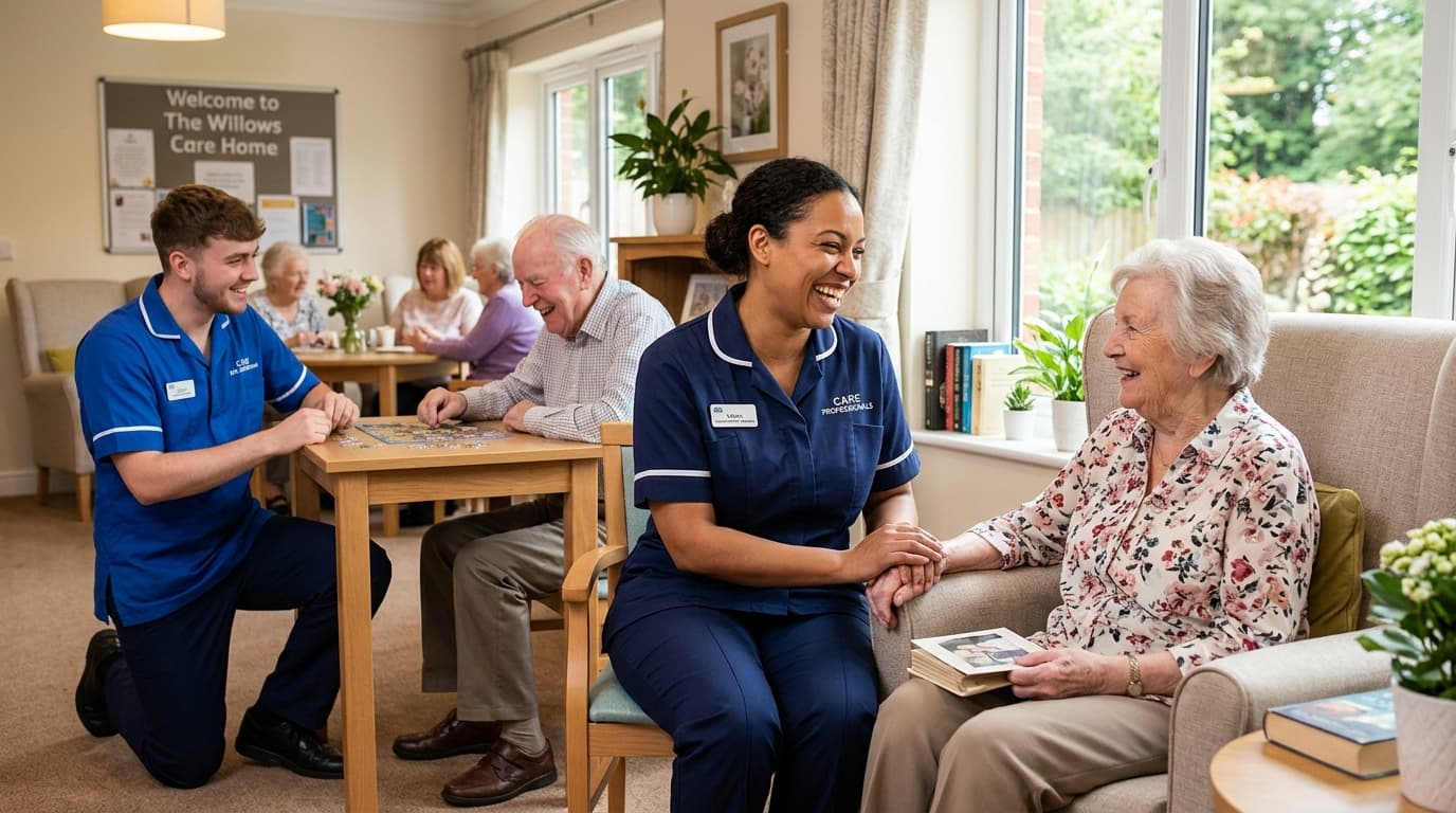 Compassionate care professionals in a positive environment